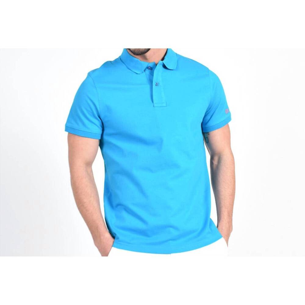 NEW EIGHT X orange ex logo polo in blue